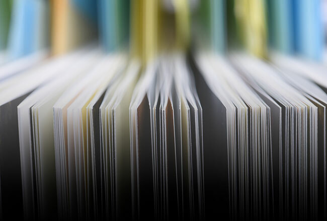 Close-up look at pages
